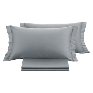 Parure copripiumino in raso tinta unita silver