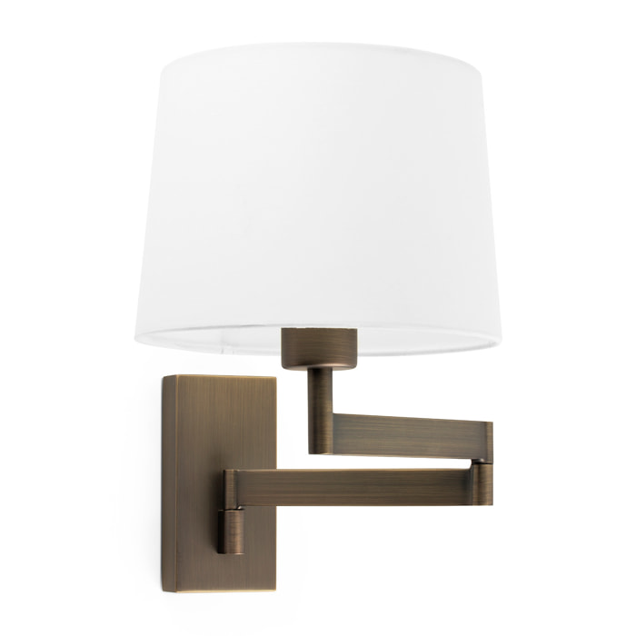 ARTIS Lampe applique avec bras articulé bronze/blanc