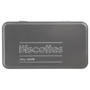 Boîte biscotte métal "Black Edition" noir