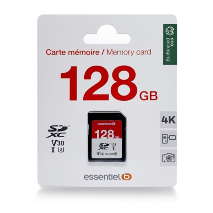 Carte SD ESSENTIELB 128Go SDXC