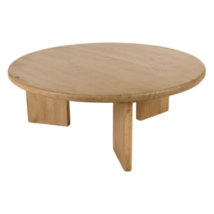 AMY - Table basse ronde 80cm en bois de mindi AMY