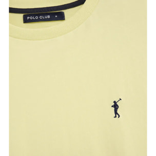 Camiseta amarillo claro de manga corta y bordado Rigby Go