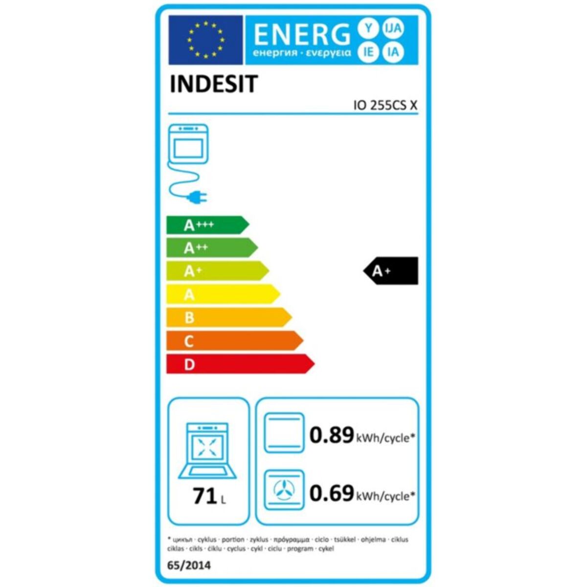 Four encastrable INDESIT IO255CSX