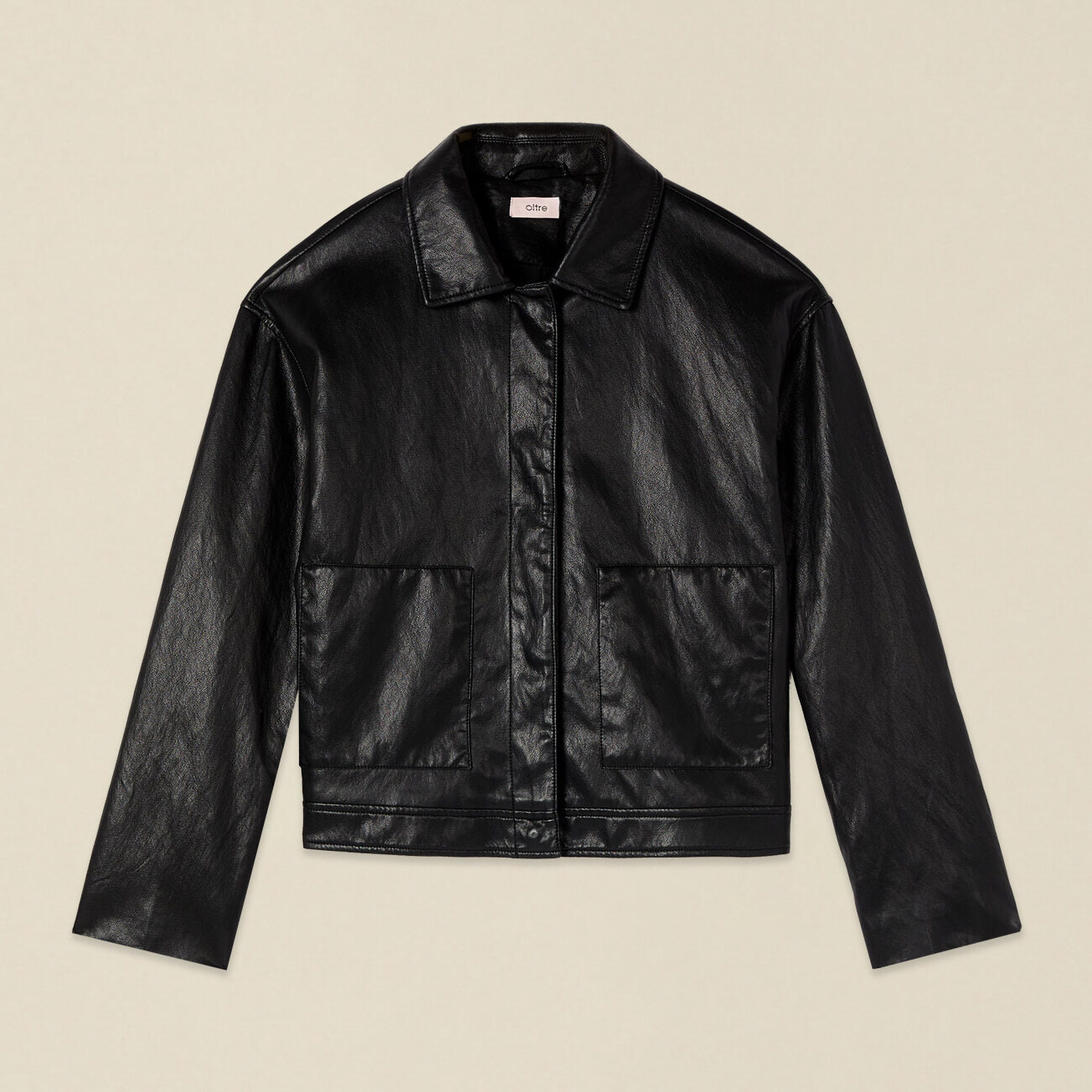 Oltre - Giubbotto con collo a camicia - Nero