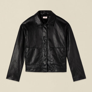 Oltre - Giubbotto con collo a camicia - Nero