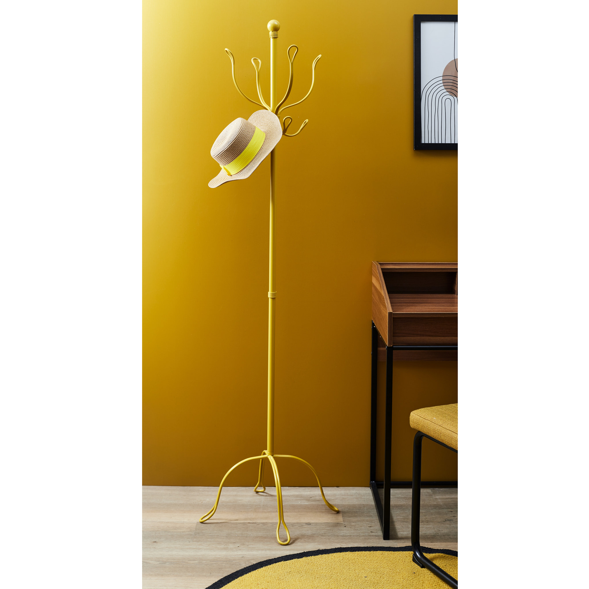 Portemanteau Vintage Metal Moutarde