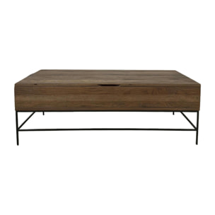 Table basse relevable chêne massif HUDSON