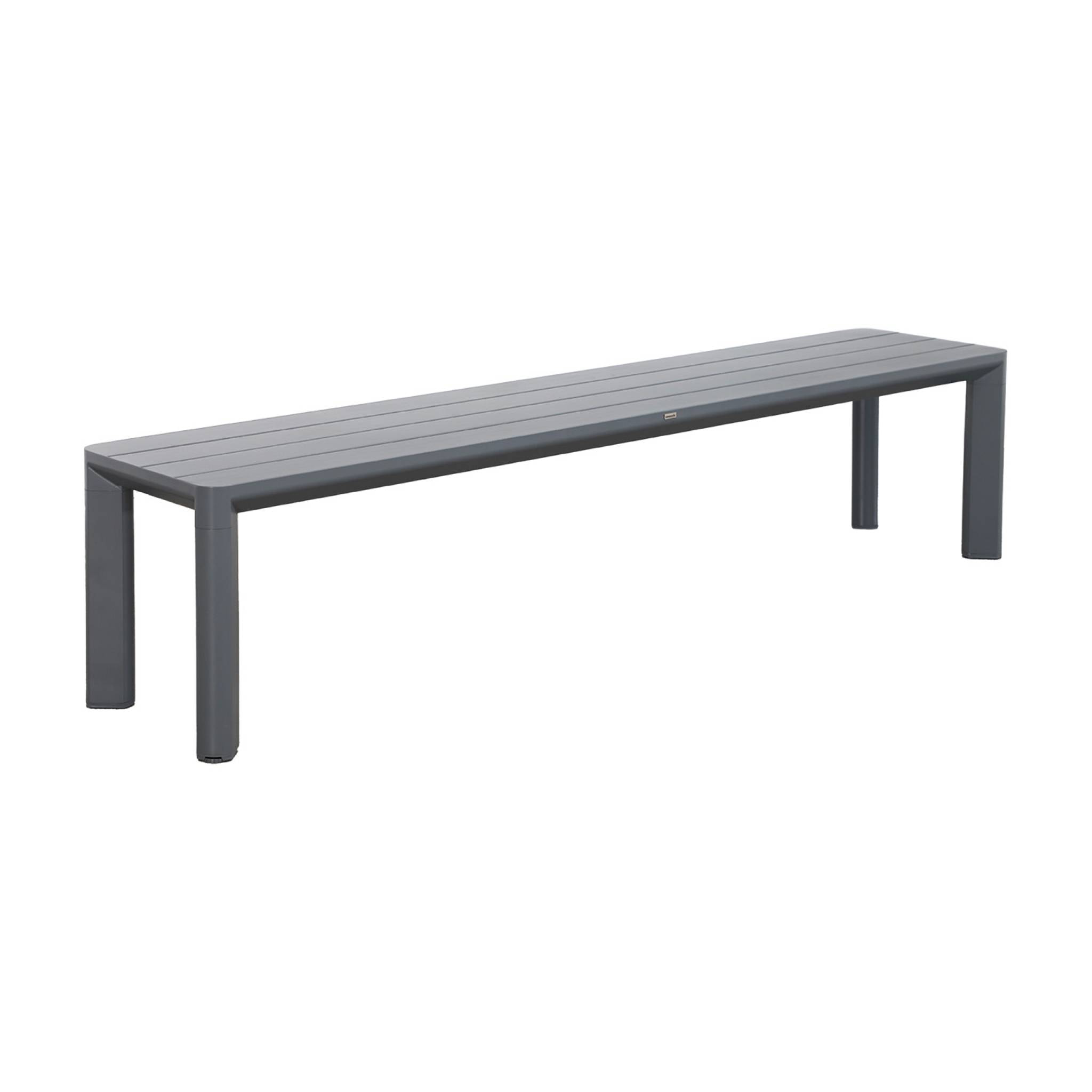 Banc de jardin anthracite MADISON aluminium. 4 places. 200 x 40 x 45 cm