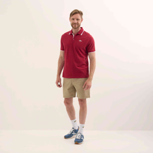 Polo de Manga Corta Piqué Algodón Orgánico Detalles Contraste LIFESTYLE POLO SLAM WINE