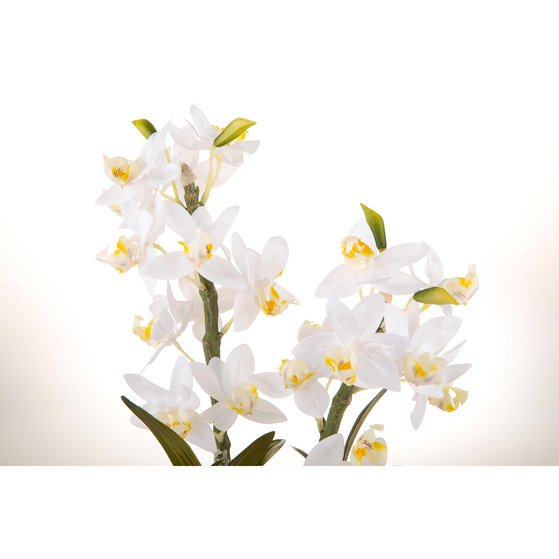 Orchidea Con Vaso. Altezza 51 Cm - Pezzi 1 - 26X51X20cm - Colore: Bianco - Bianchi Dino - Piante Artificiali