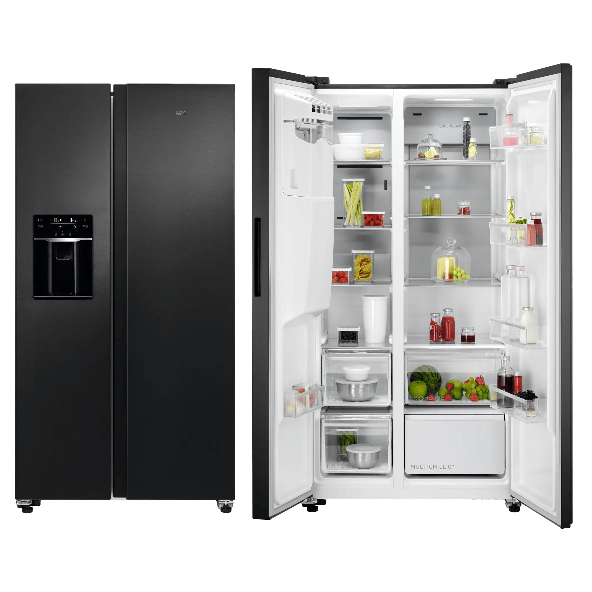 AEG Frigorífico americano de libre instalación Serie 9000 Negro de 177 cm ORX9V351DB