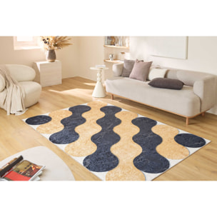 STAMPA - Tapis lavable à motif géométrique - Doré