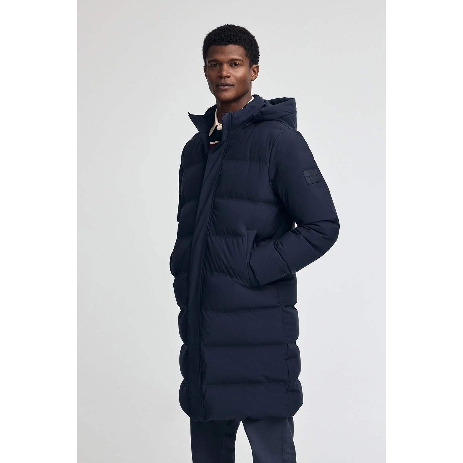 Abrigo de plumas Valberg azul marino con logo Polo Club