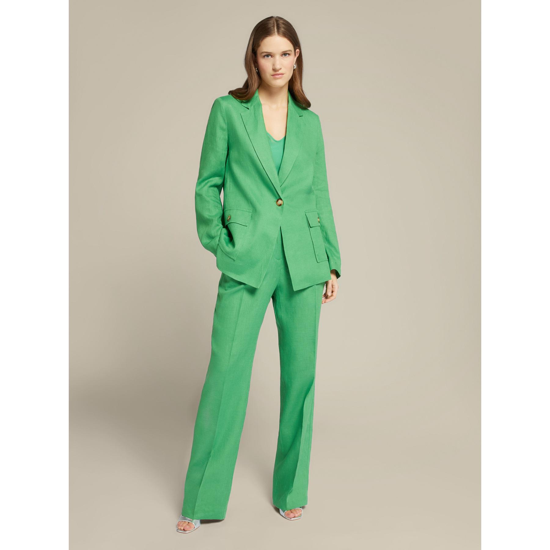 Elena Mirò - Blazer de lino estilo sahariano - Verde