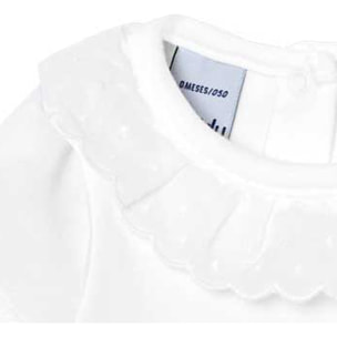 Body bebé manga corta cuello puntilla