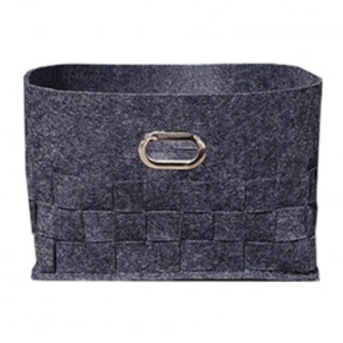 Corbeille multifonction en feutre gris anthracite - 3 tailles - STOCKY