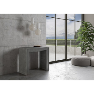 Console extensible 90x42/198 cm Mia Small Gris Béton