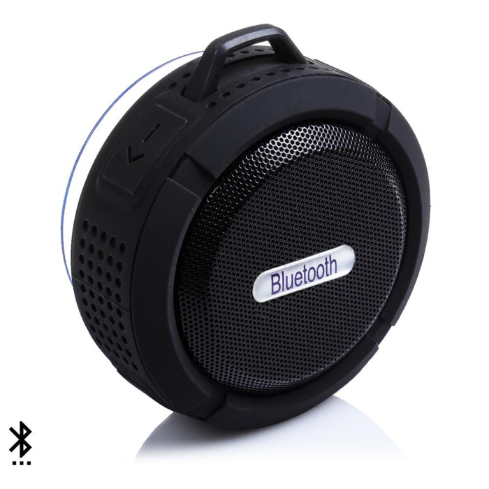 Altoparlante bluetooth circolare impermeabile a ventosa C6