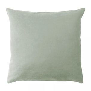 Housse de coussin pur coton motif jacquard vert Bastide verde