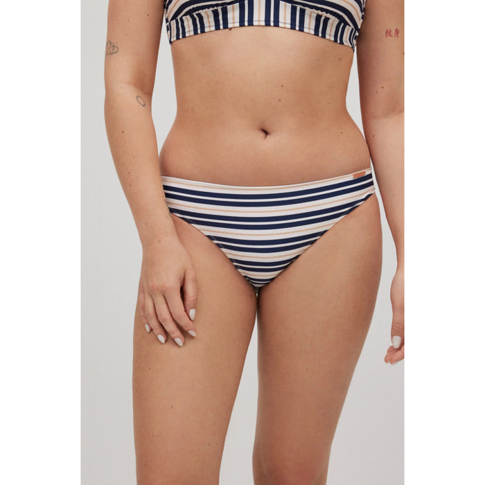 Slip da costume a righe blu navy