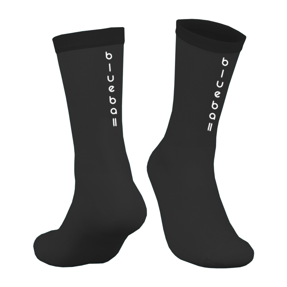 Calcetines de compresión unisex BLUEBALL Peloton - Negro con logo blanco