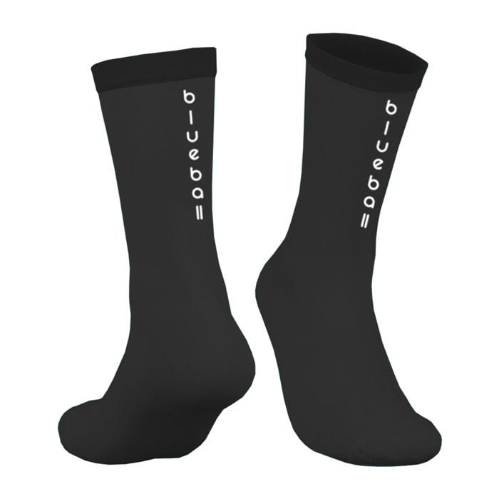 Calcetines de compresión unisex BLUEBALL Peloton - Negro con logo blanco