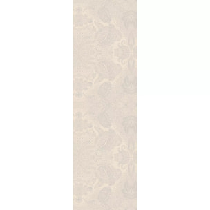 Chemin de table pur coton motif jacquard beige Mille isaphire parchemin