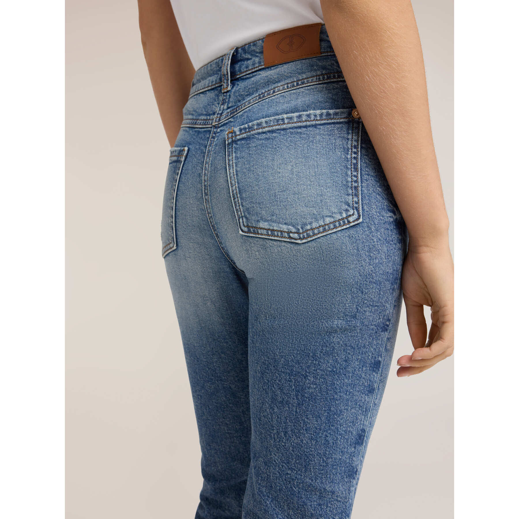 Motivi - Jeans capri con spacco - Azzurro