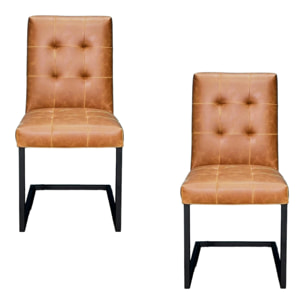Chaise traineau camel (lot de 2) OKA