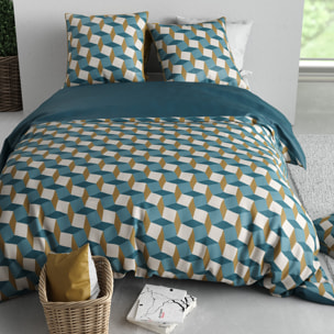 Parure housse de couette 3pcs 100% coton 57 fils polo
