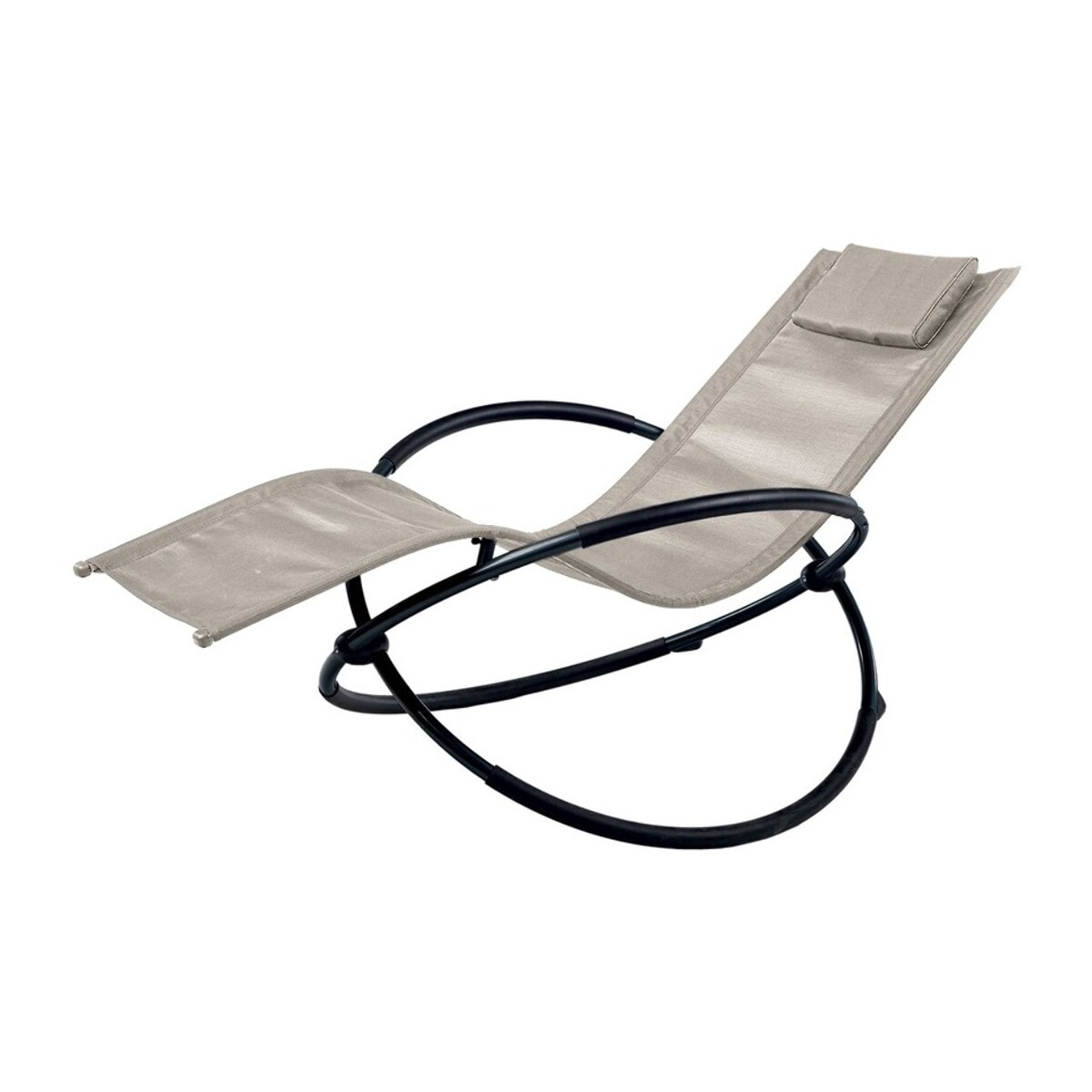 Transat de jardin en acier - pliable - écru - ELYPSE