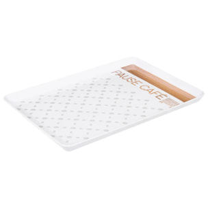 Plateau 30x22cm "Scandinave Nature" blanc