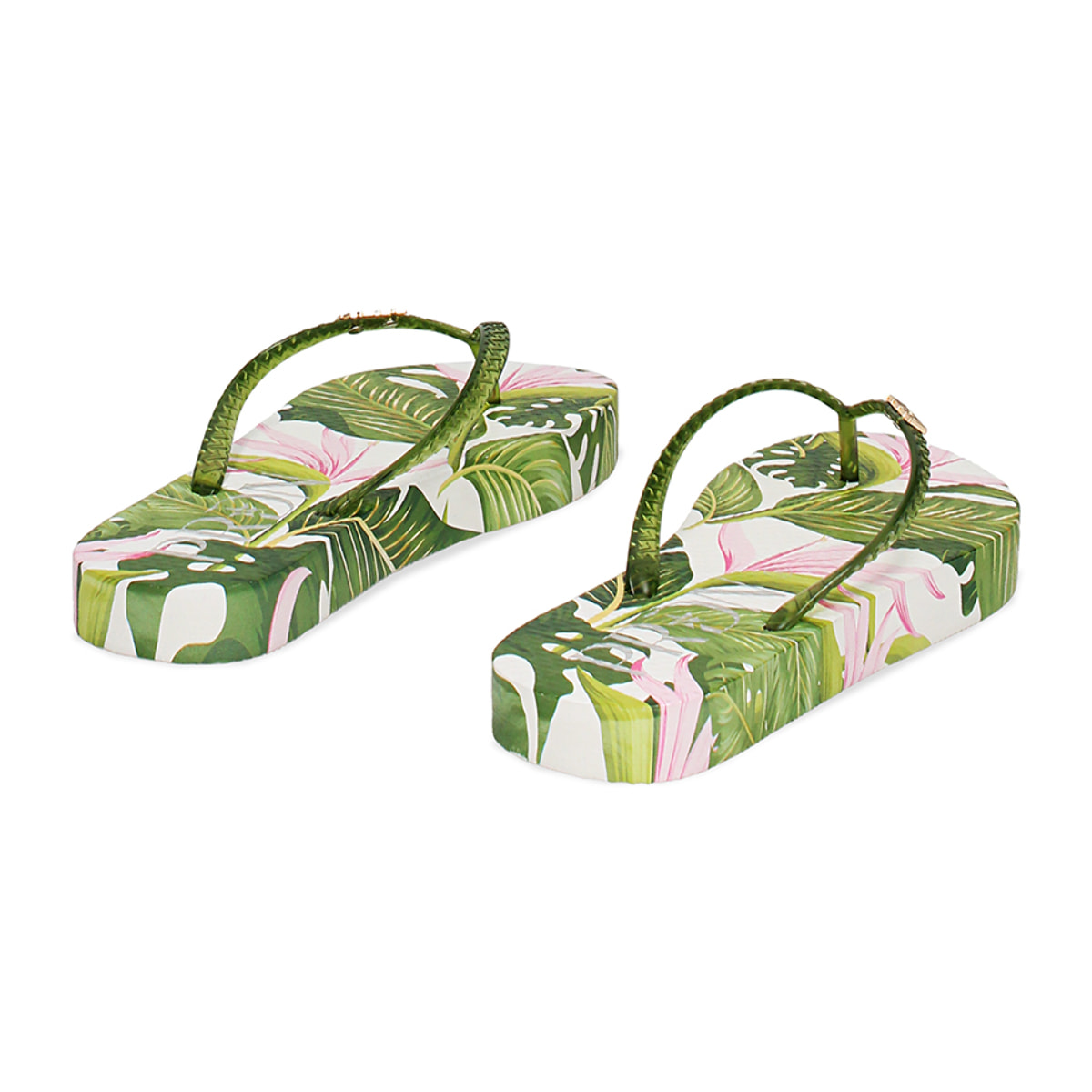 Sandalias playeras verdes de pvc