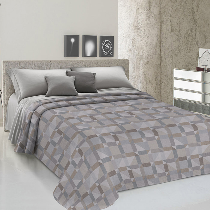 Copriletto di cotone atene beige 100% cotone