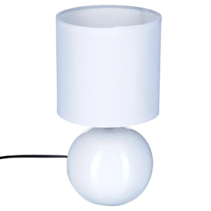 Lampe "Timeo" blanche - céramique H25 cm