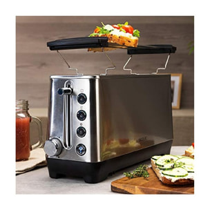 Tostadora BigToast Extra. 1100 W, Ranura Larga Extraancha, 4 Funciones preconfig