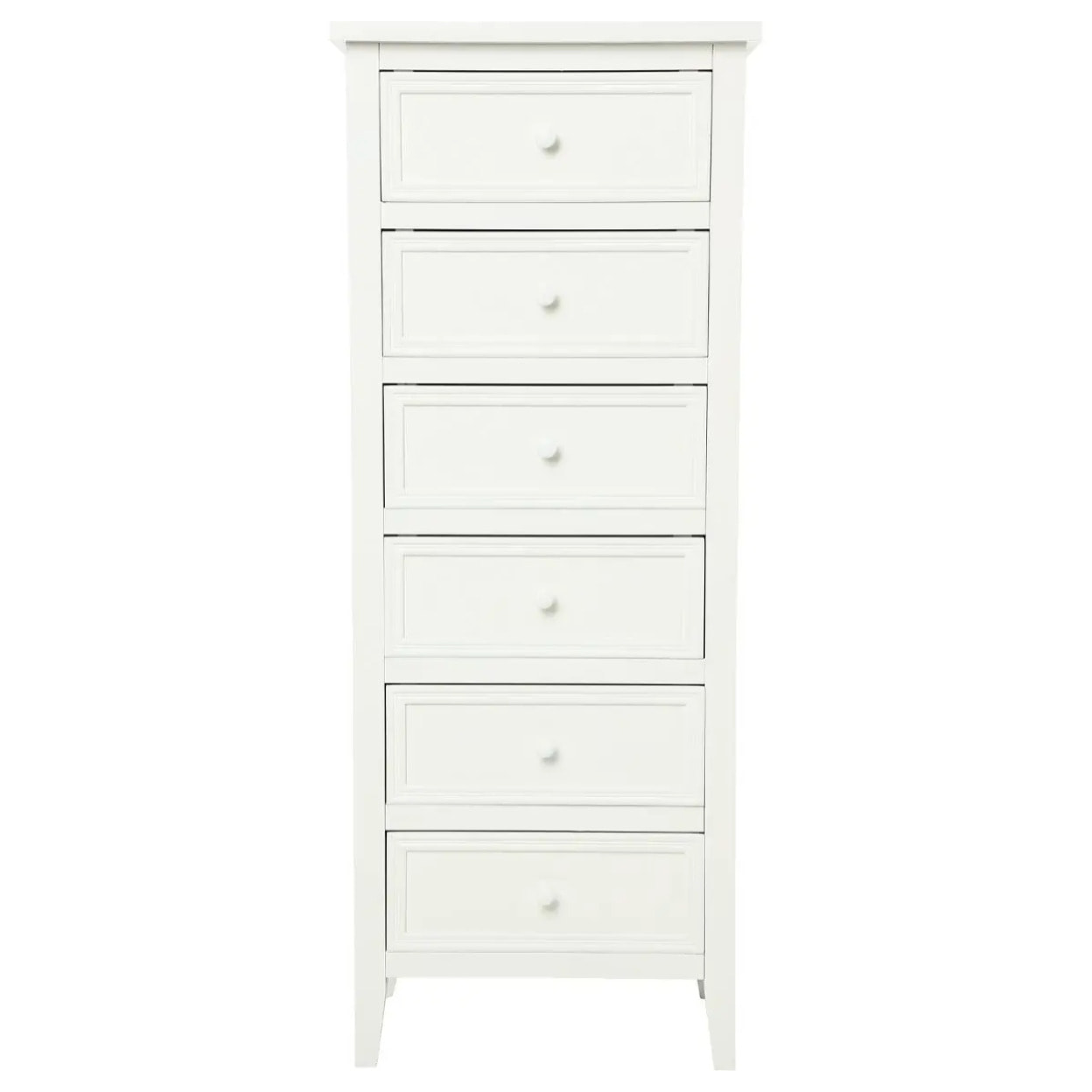 Chiffonnier "Charme" blanc 6 tiroirs