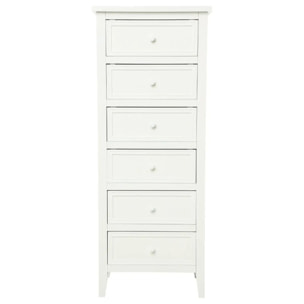 Chiffonnier "Charme" blanc 6 tiroirs