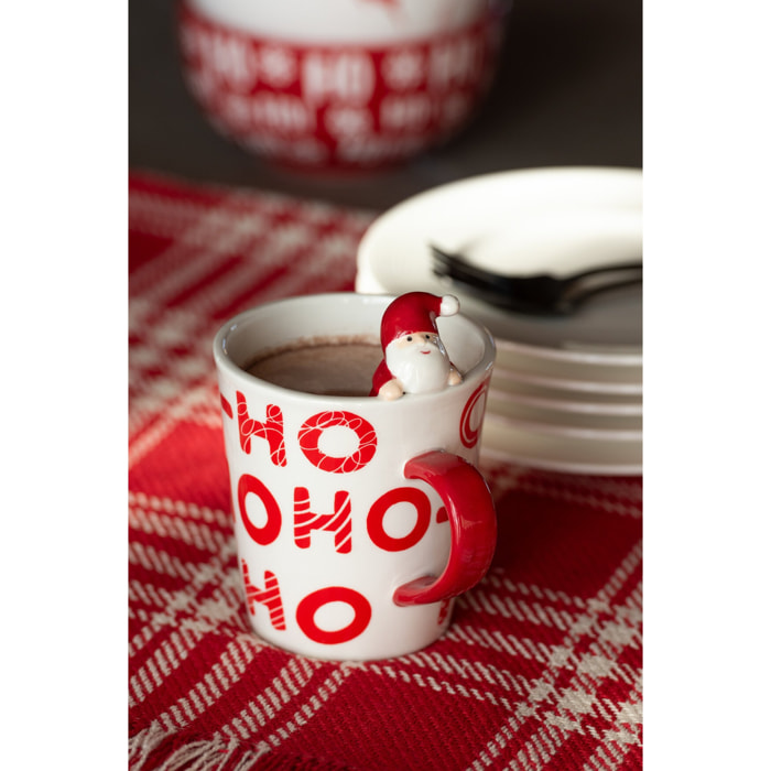 J-Line mug Père Noël Dolomite - céramique - blanc/rouge