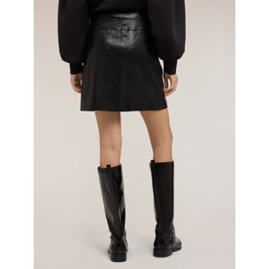 Motivi - Minifalda con cremalleras decorativas - Negro