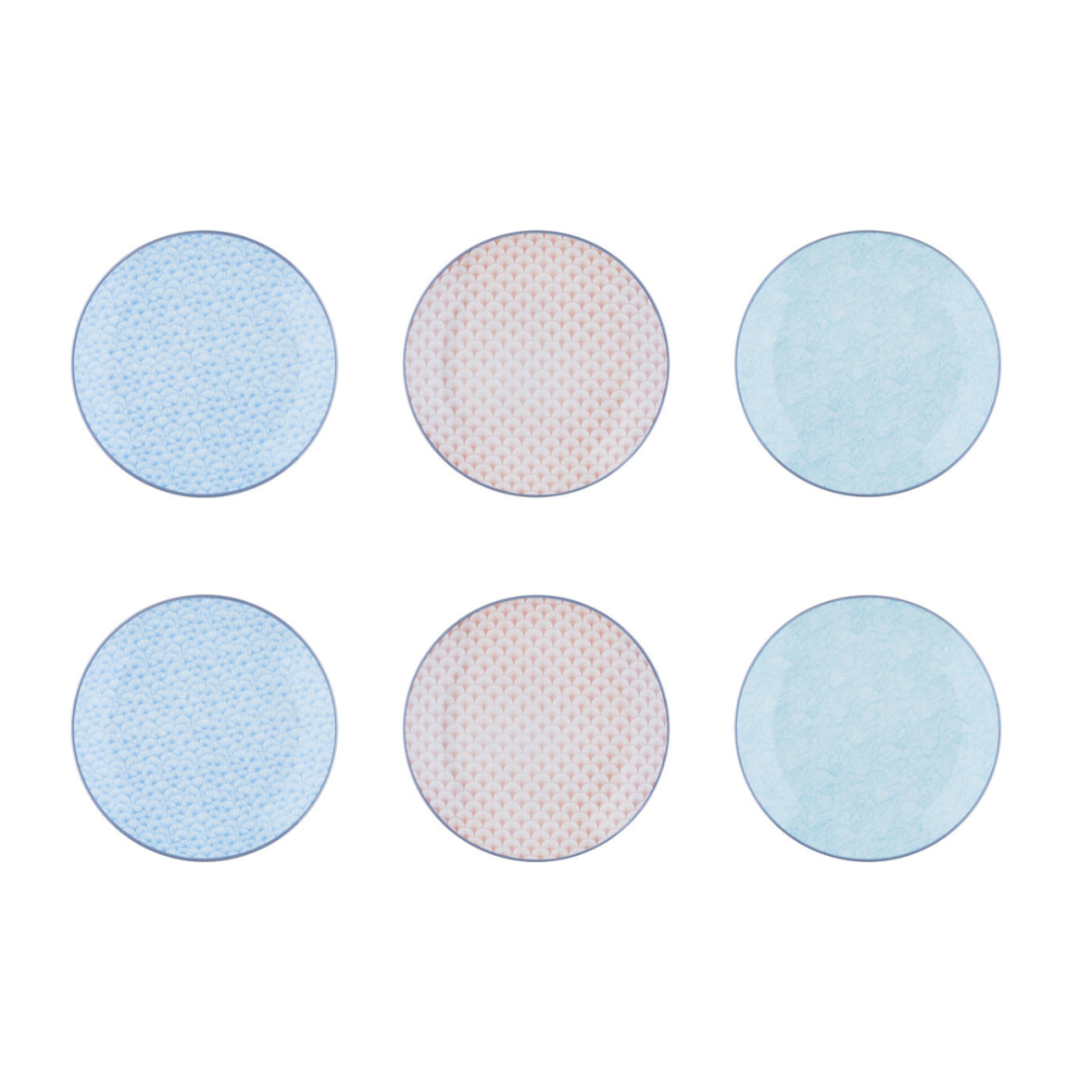 Assiette PATTERN Ø21cm - 6 pièces - Pastel