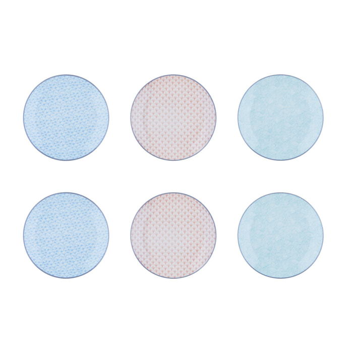 Assiette PATTERN Ø21cm - 6 pièces - Pastel
