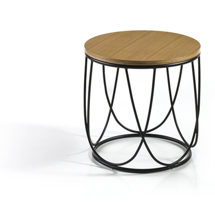 Mesa auxiliar – Roble y negro