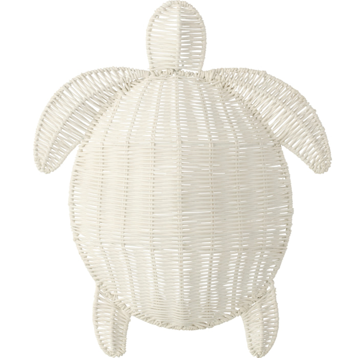 J-Line Décoration Murale Turtle - métal - blanc cassé - large