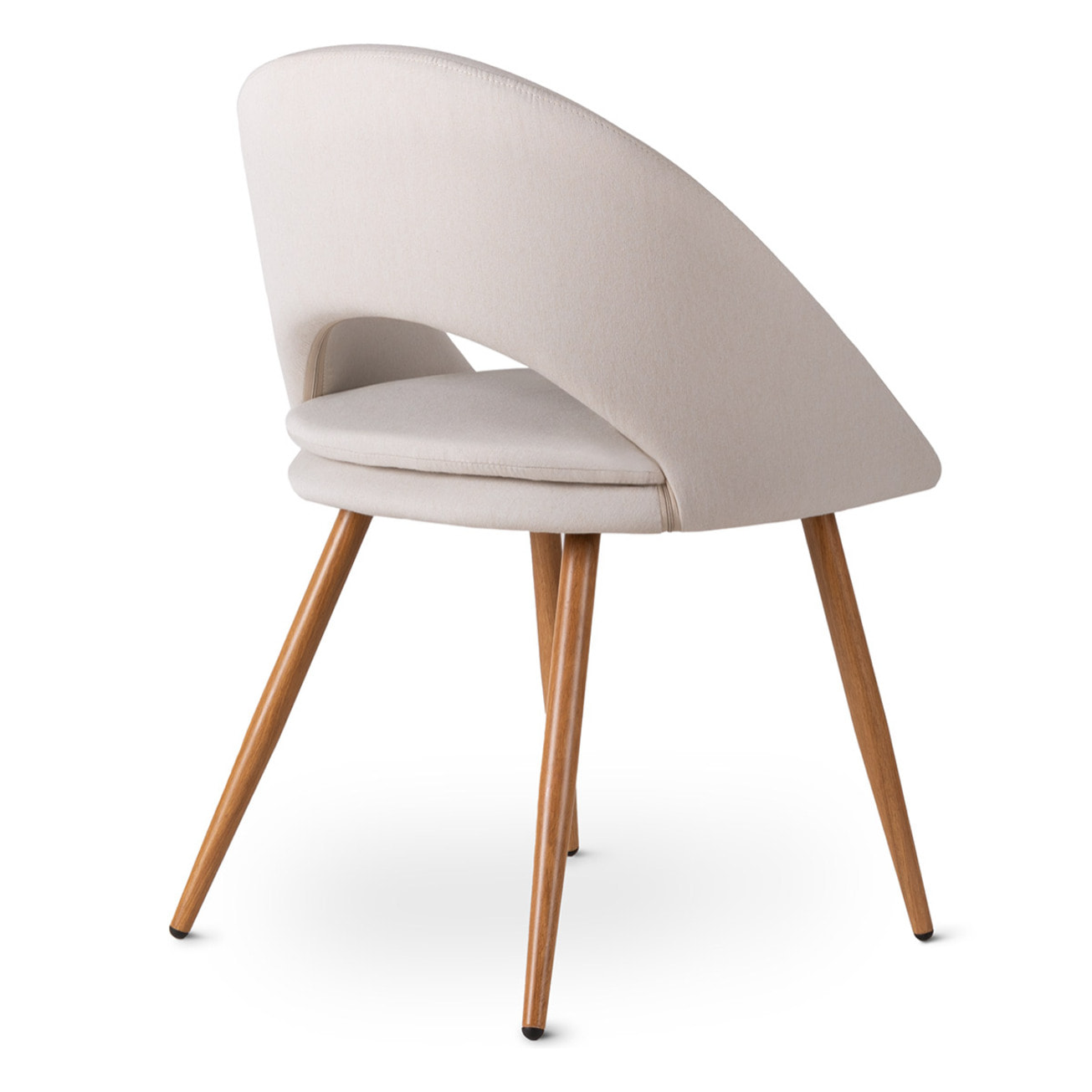 Pack 2 sillas beige de comedor con reposabrazos tapizadas