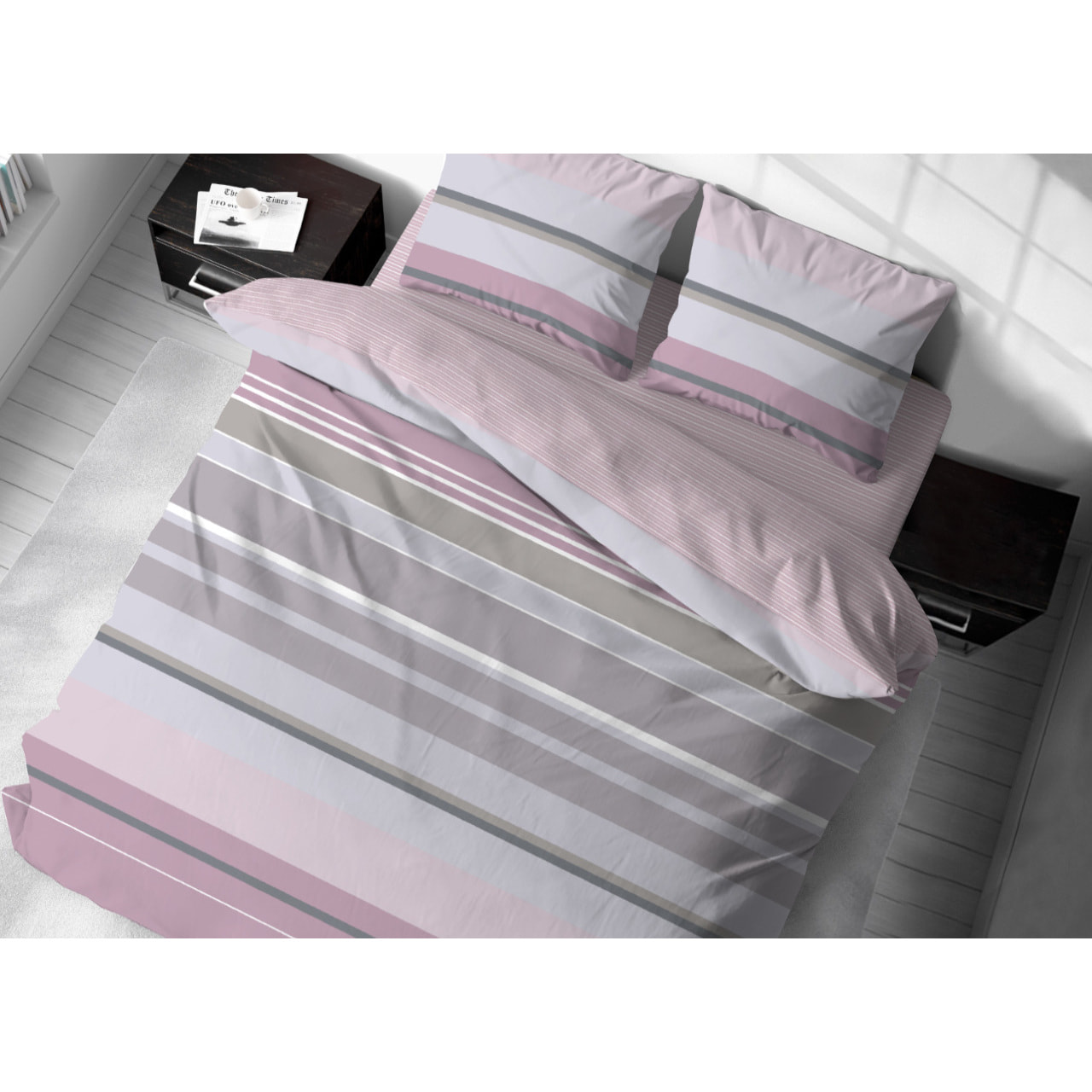 Copripiumino In 100% Cotone Disegno Scia