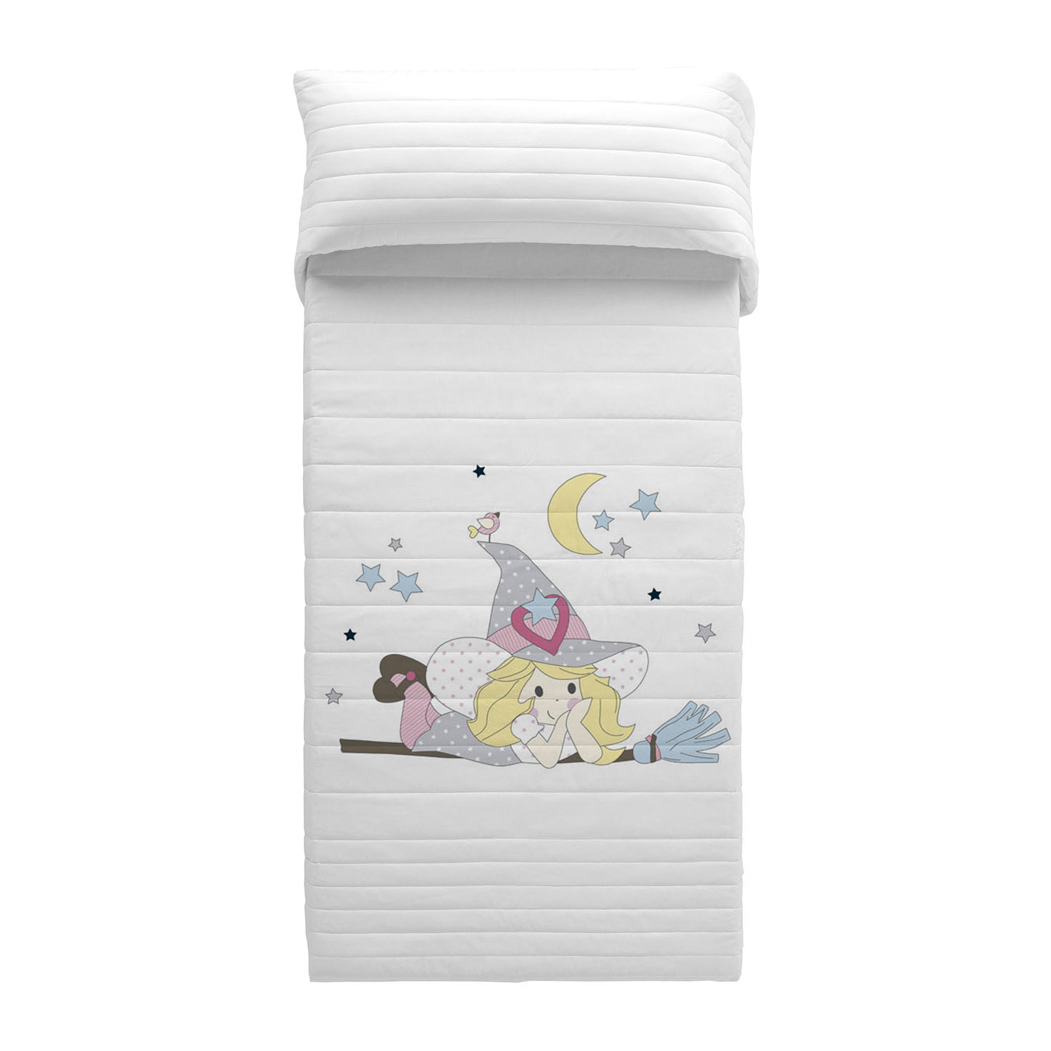 Colcha Bouti Estampada - Reversible - Infantil - 100% Algodón - 70 gr/m² - Brujita