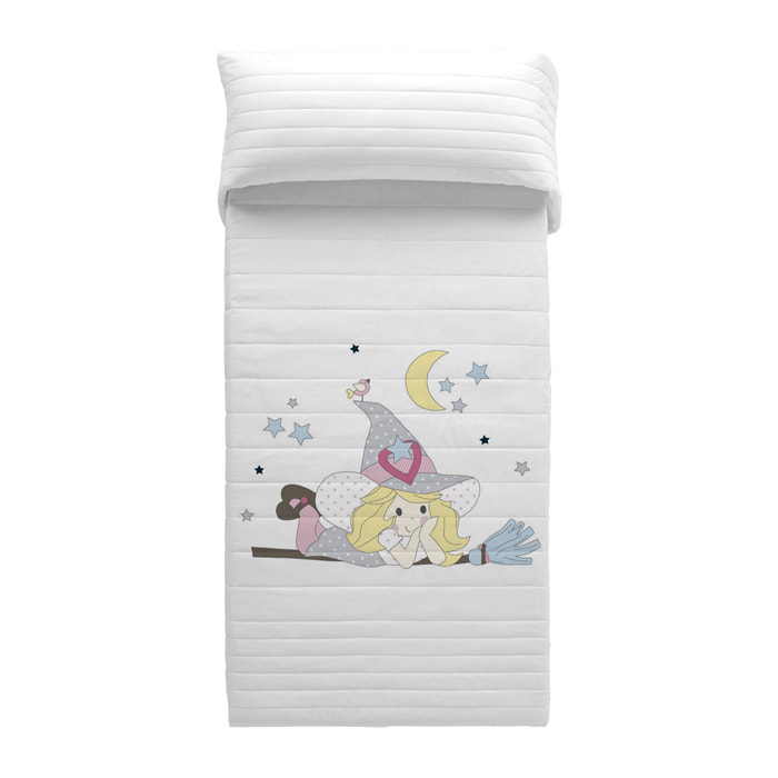 Colcha Bouti Estampada - Reversible - Infantil - 100% Algodón - 70 gr/m² - Brujita