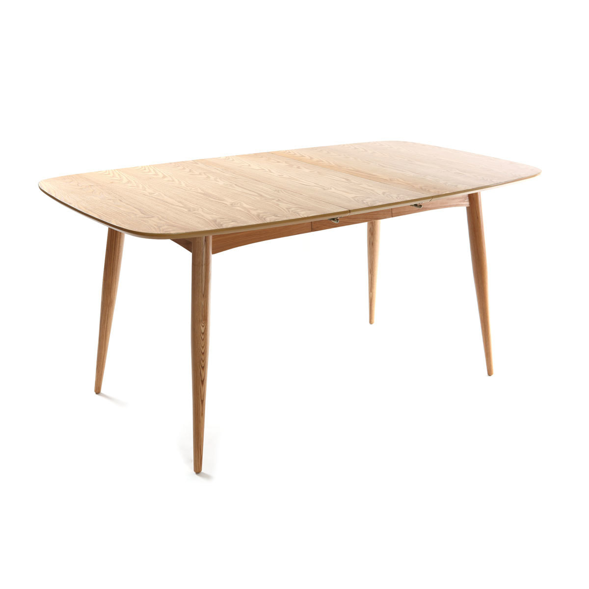 Table à manger extensible rectangulaire en bois clair L130-160 cm NORDECO