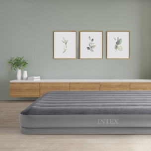 Intex Materasso Gonfiabile Dura-Beam Prestige Mid-Rise Matrimoniale, con Pompa USB incorporata, 152x203x30 cm